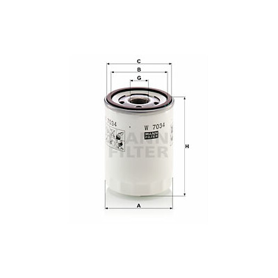 Filtro de aceite MANN-FILTER W 7034