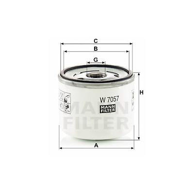 Filtro de aceite MANN-FILTER W 7057