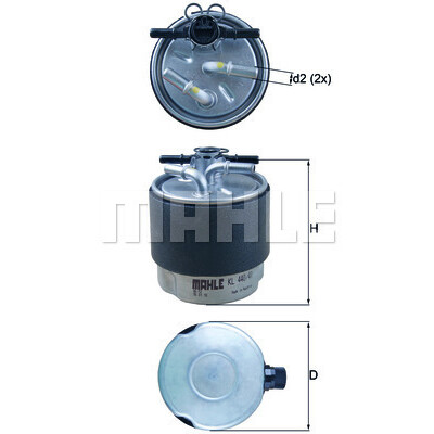 Filtro combustible MAHLE ORIGINAL KL 440/41
