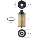 Filtro de aceite MAHLE ORIGINAL OX 1310D
