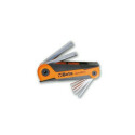 Juego de 7 llaves macho hexagonales acodadas