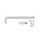 Pack: Llave macho hexagonal acodada con cabeza esférica, modelo extra-largo 8 MM 