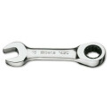 Llave combinada corta con carraca 12 x 12 MM diámetro 24 MM 
