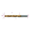 Broca serie corta de acero HSS-TiN completamente rectificada diámetro 4,5 MM