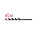 Broca de albañilería serie corta de acero fresado, con punta de metal duro diámetro 9 MM