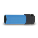 Llave de vaso de impacto con elementos poliméricos coloreados para tuercas de ruedas 21 MM diámetro 30,3 MM 