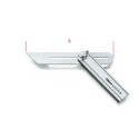 Falsa escuadra de hoja orientable y corrediza hoja de acero cromada, base de aluminio 200 MM