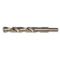 Broca serie corta de acero HSS-CO 5%, completamente rectificada, con vástago reducido (diámetro 13 mm) diámetro 19 MM 