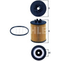 Filtro de aceite MAHLE ORIGINAL OX1732D