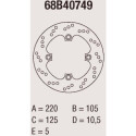 Disco de freno Brembo DP 220X5