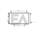 Radiador, refrigeración del motor EACLIMA 31R10056ELA