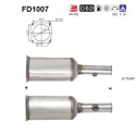 Filtro hollín/partículas, sistema escape AS FD1007