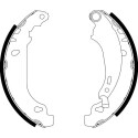 Juego de zapatas de frenos HELLA 8DB 355 002-261