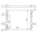 Radiador, refrigeración del motor NRF 550019
