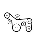 Juego de correas trapeciales poli V CONTINENTAL CTAM 6PK1715K1