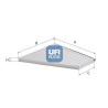 Filtro, aire habitáculo UFI 53.584.00