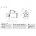 Motor de arranque BOSCH 0 986 011 140