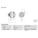 Alternador BOSCH 0 986 045 430