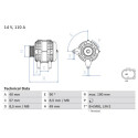 Alternador BOSCH 0 986 083 910