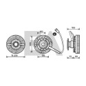 Núcleo ventilador, refr. motor