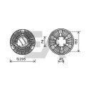 Núcleo ventilador, refr. motor
