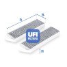 Filtro, aire habitáculo UFI 54.172.00