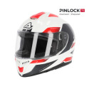 CASCO KRAPON 2206 BLANCO Y ROJO XXXL