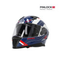 CASCO X-WAY GRAPHIC BLANCO AZUL ROJO L