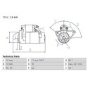Motor de arranque BOSCH 0 986 027 050